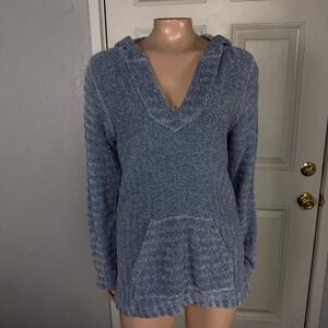 Faherty Women's Sweater Small Whitewater Hoodie Knit Hooded Organic Cotton N28